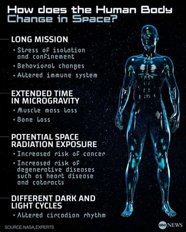 Are there human bodies in space?