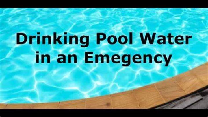 Can you drink pool water in an emergency?