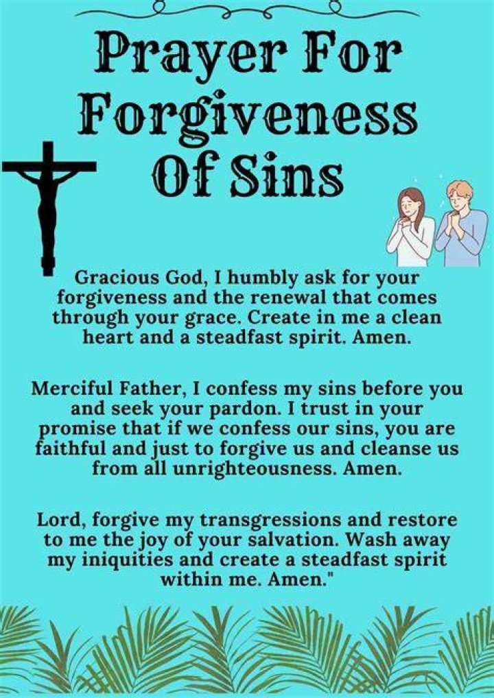 How do I pray my sins away?