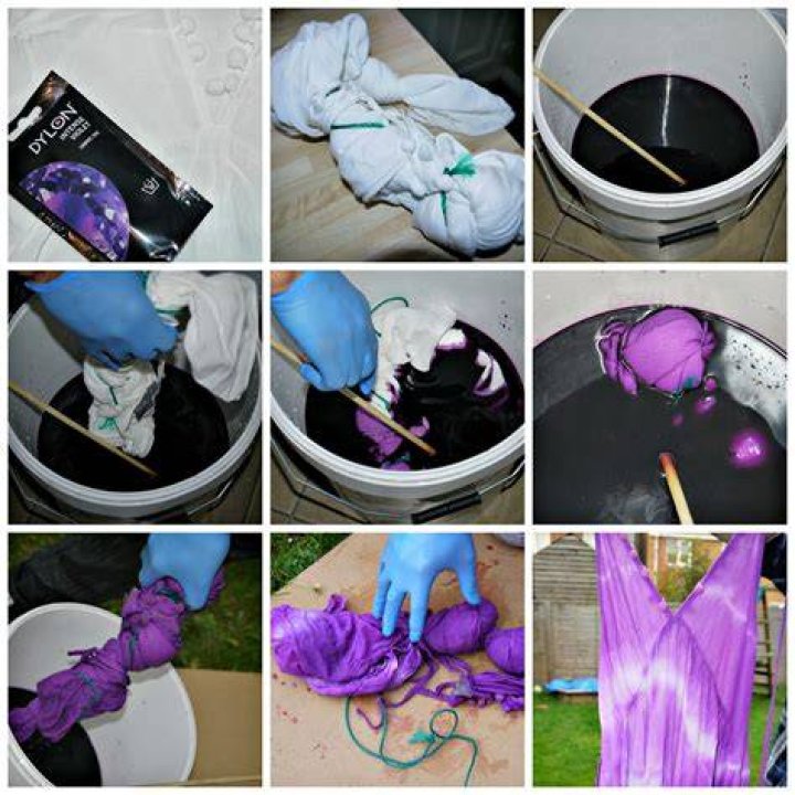 How do you hand dye clothes with DYLON?