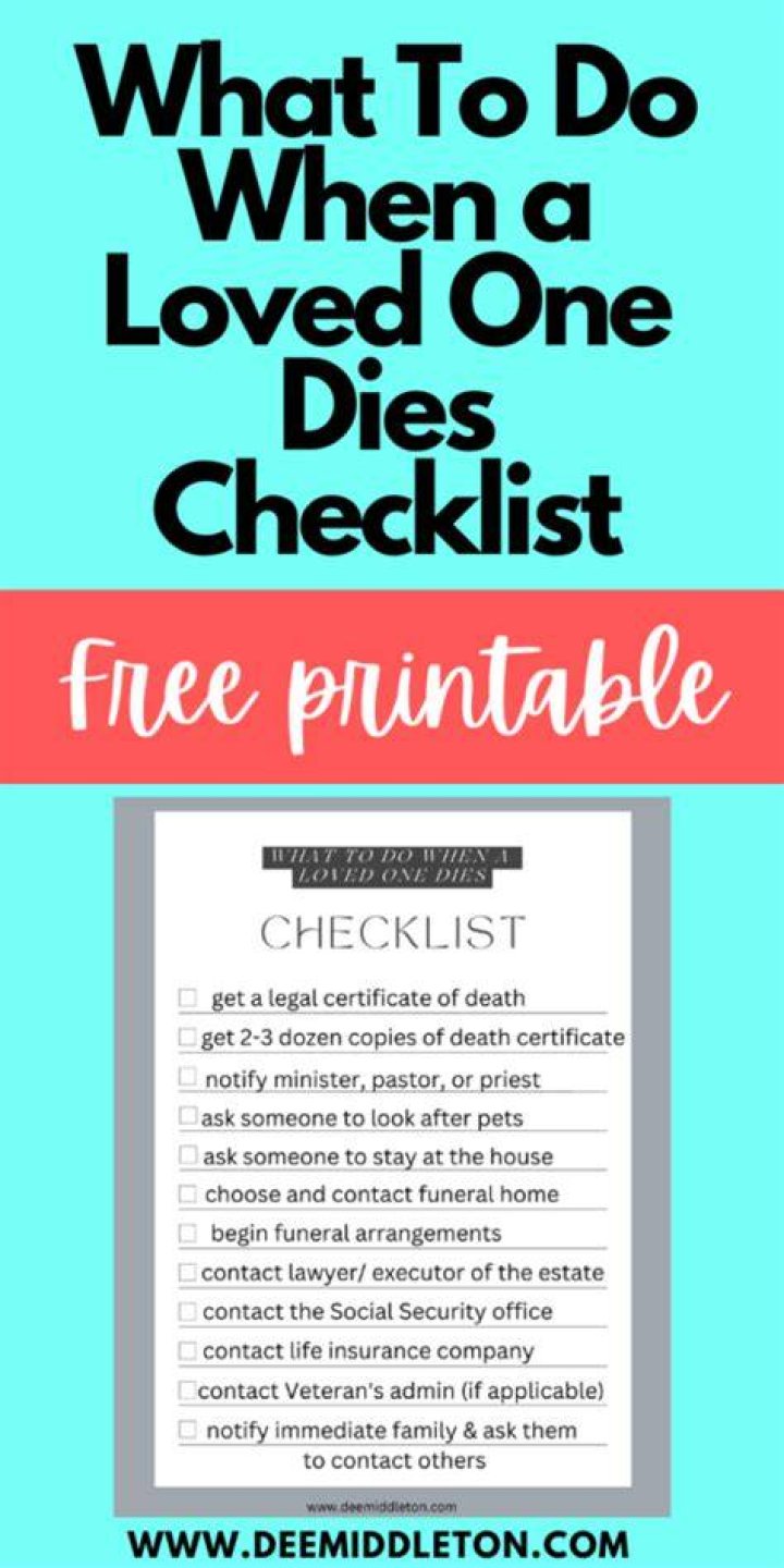 How do you offer after someone dies?