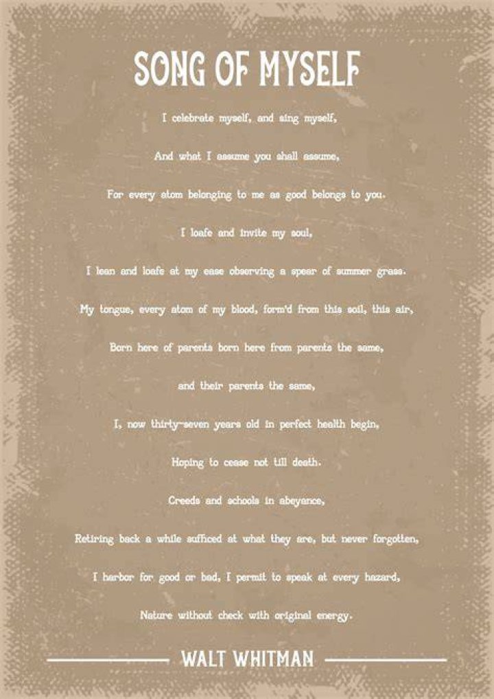 How does the Whitman present himself in Song of Myself?