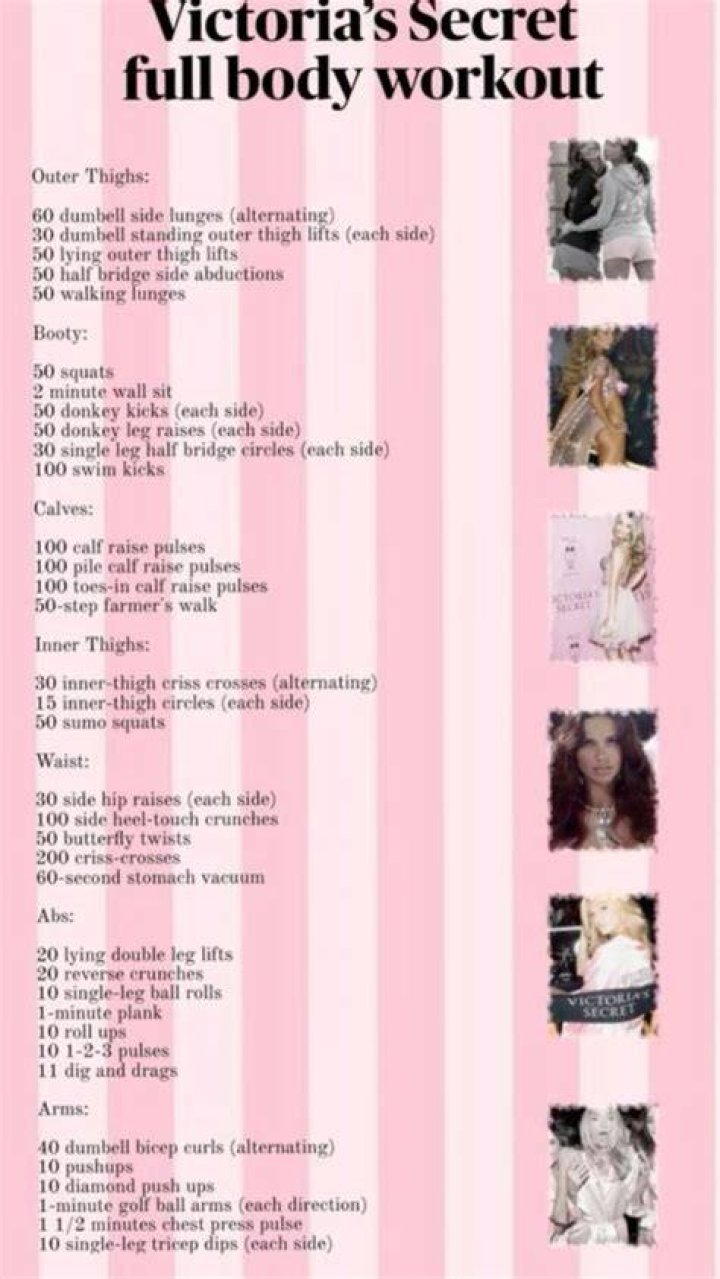 How long do Victoria Secret models workout?