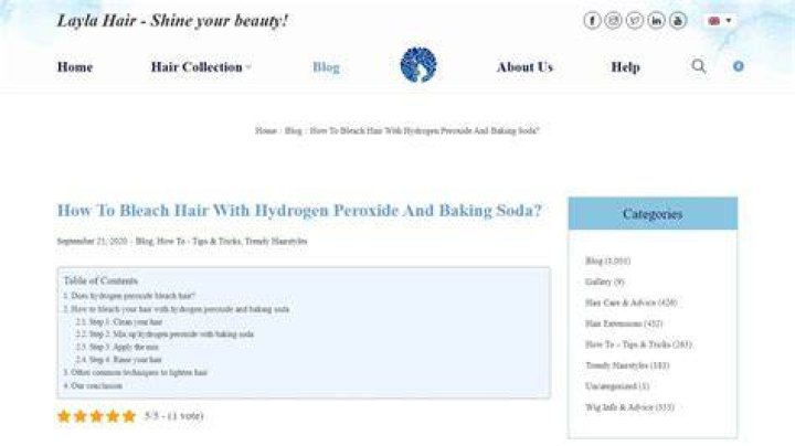 How long do you leave hydrogen peroxide in your hair?