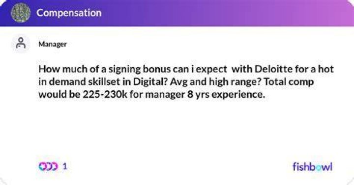 How much is Deloitte signing bonus?