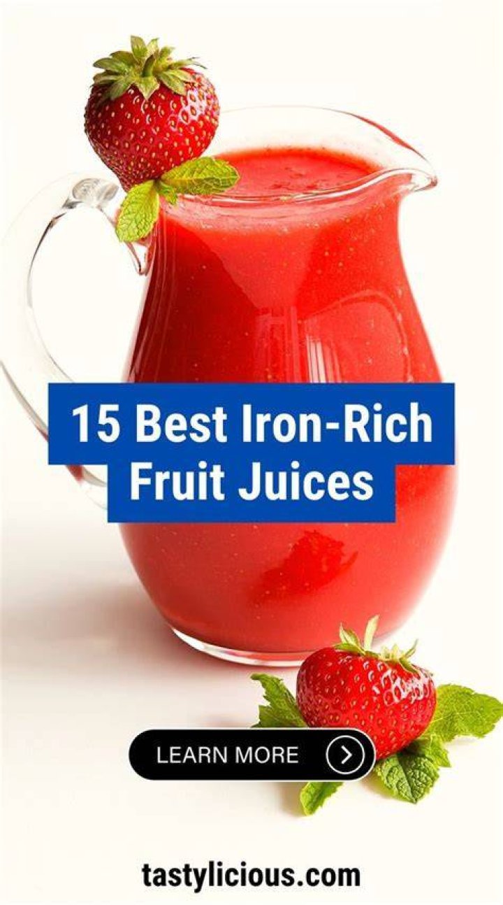 Is apple juice high in iron?