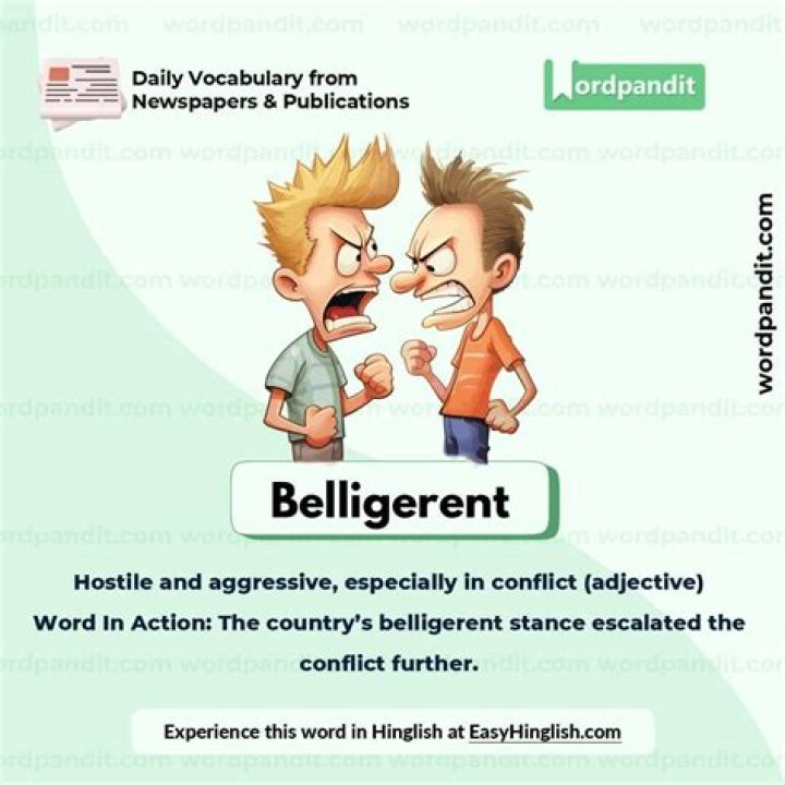 Is belligerently a word?