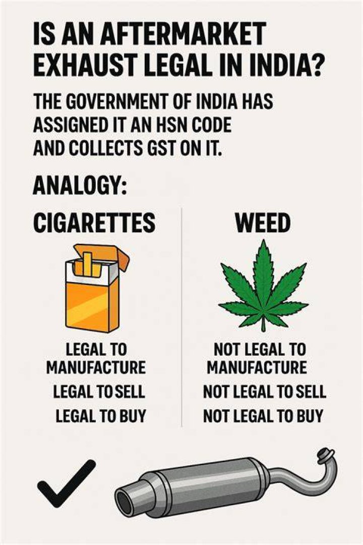 Is exhaust legal in India?