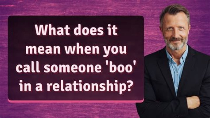 What does it mean to call someone boo?