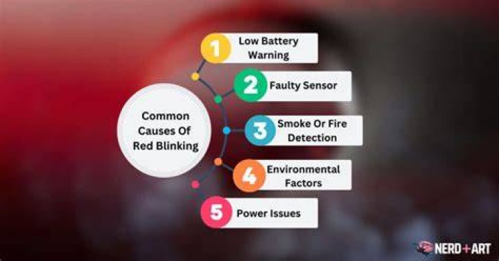 What does it mean when a First Alert smoke detector blinks red?