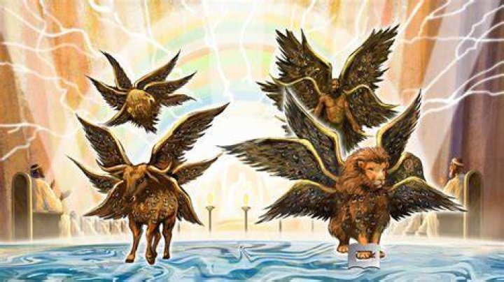 What does the lion represent in Ezekiel?