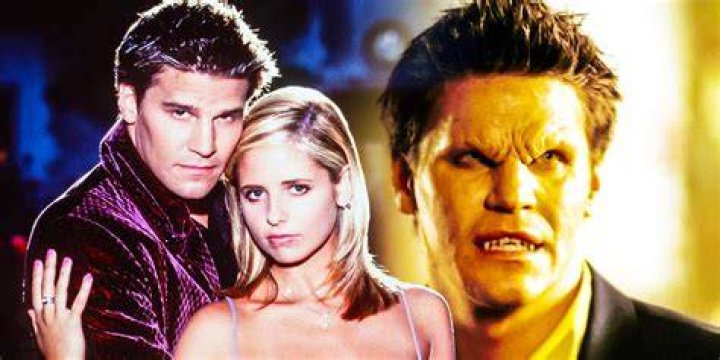 What happens to Angel at the end of Buffy?