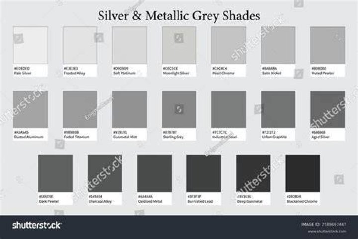 What is the RGB for metallic silver?