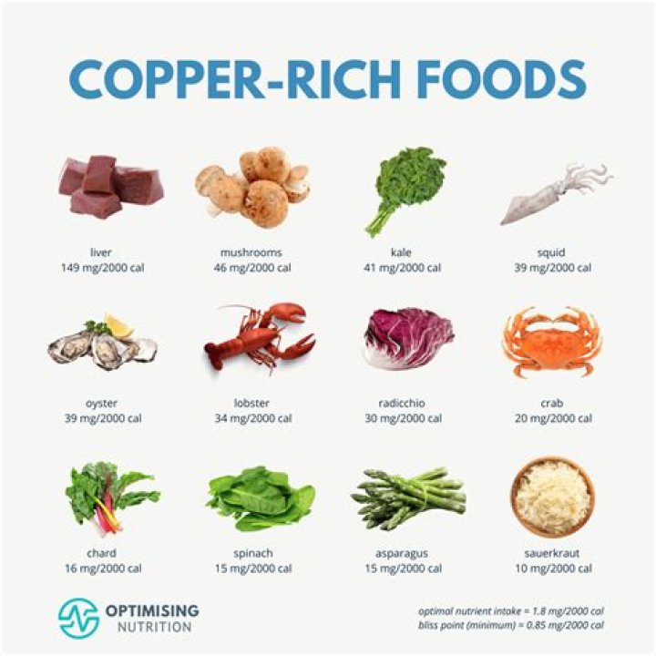 What items have a lot of copper in them?