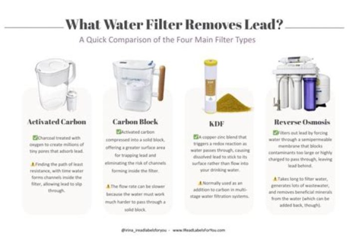 What removes lead from water?