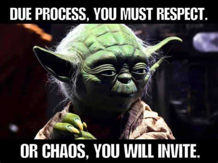 What will happen if due process is not followed?