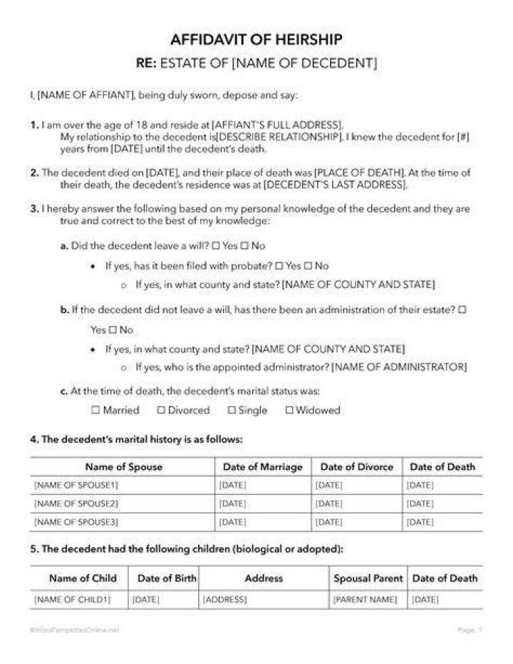 Who will be the legal heirs of a deceased person?