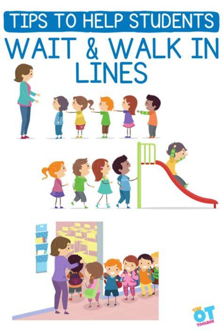Why do students walk in lines?