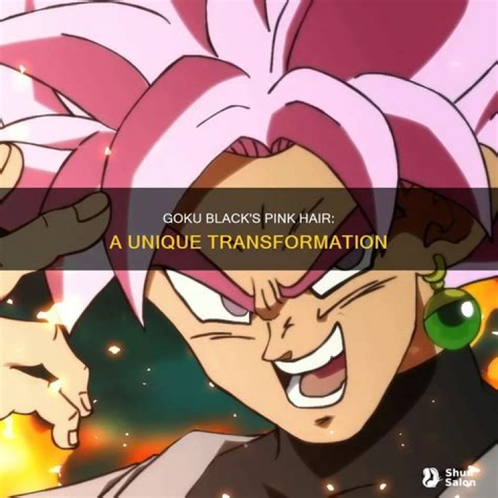 Why is Goku Black hair pink?