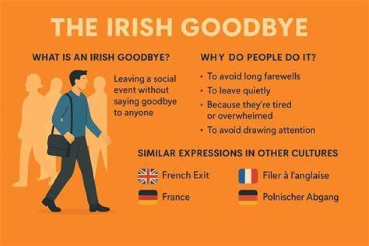 Why is Irish goodbye?